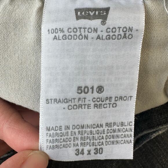 Levi’s 501 Black Denim Jeans – Vintage Straight Leg – W34 L30 - Picture 15 of 15